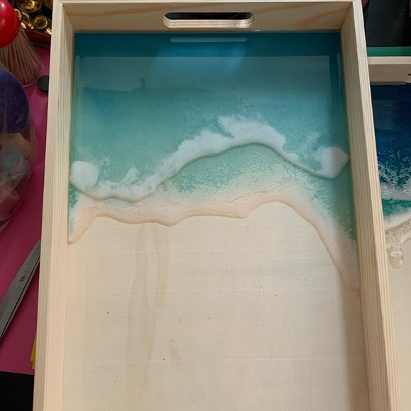 Ocean resin trays - Set of 3 - Picture 2 of 4
